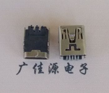 白云MINI USB前两脚插座 90度卧式 端子DIP针脚定义