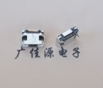 白云迈克小型 USB连接器 平口5p插座 有柱带焊盘