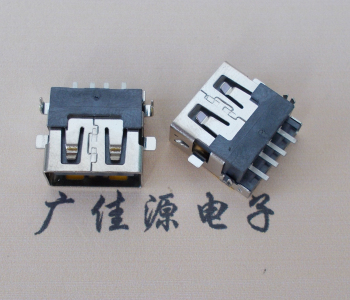 白云 USB母座 贴片沉板3.5/4.9 直口/卷口铜壳/铁壳