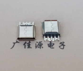 白云Micro USB母座 防水接口焊线夹板式悬空翻边