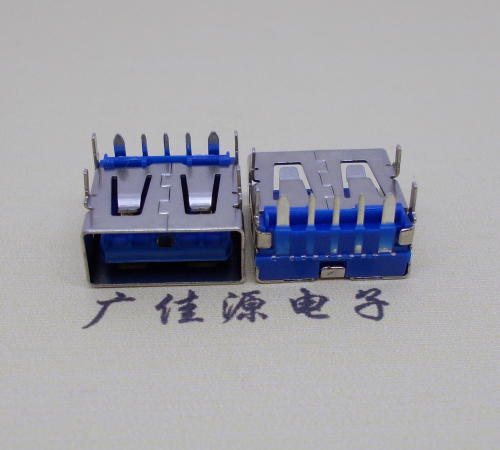 白云 USB5安大电流母座 OPPO蓝色胶芯,快速充电接口