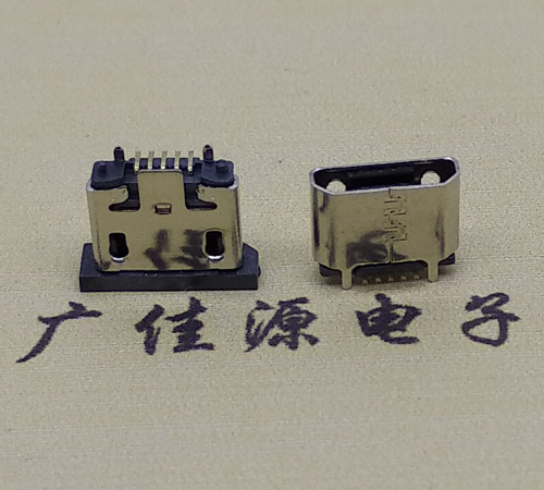 白云micro usb5p母座立式贴板H=5.1无边有柱