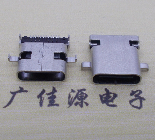白云卧式type-c24p母座沉板1.1mm前插后贴连接器