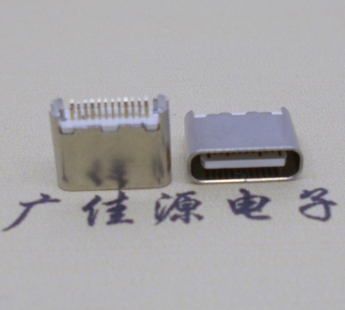 白云type-c24p母座短体6.5mm夹板连接器