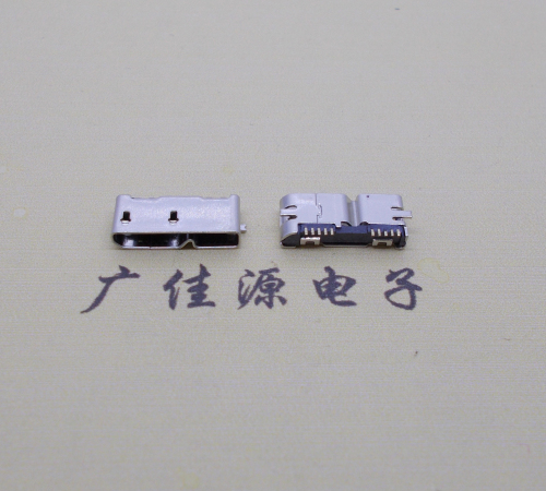 白云无卷边micro usb3.0母座10pin全脚贴