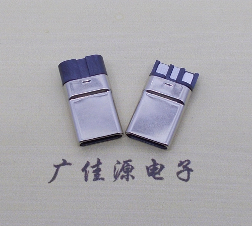 白云焊线式 type c11p拉伸公头连接器总体长15.9mm