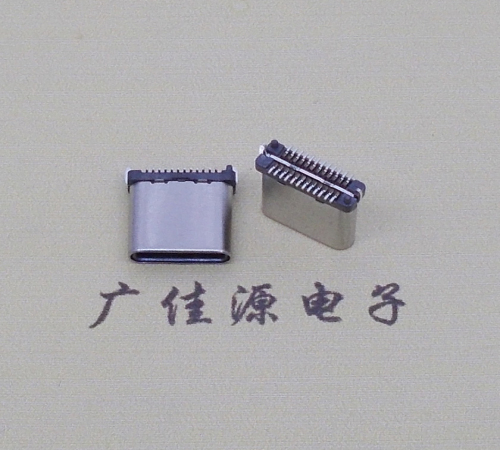 白云USB TYPE-C接口短体24P公头立式贴板高度H=8.0mm 高速数据传输快充电款