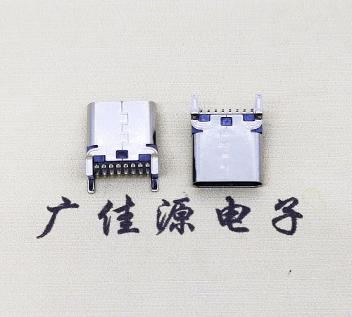 白云USB 3.1TYPE-C16Pin立贴母头座子引脚接线正负级详解